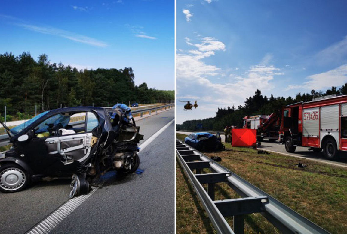 Koszmarny wypadek pod Zduńską Wolą! 28-latka ze smarta zginęła na S8 [ZDJĘCIA]