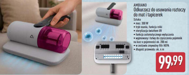 odkurzacz do roztoczy Aldi