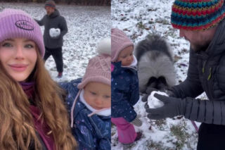 Antek Królikowski z córeczką szaleją na śniegu! Rodzina jak z obrazka?