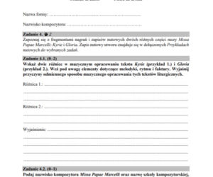 Arkusz CKE. Matura HISTORIA MUZYKI 2020
