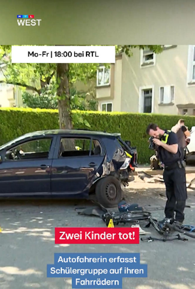 Dinslaken poważny wypadek drogowy. 47-letnia kobieta straciła panowanie nad samochodem i potrąciła trzech dwunastoletnich chłopców jadących na rowerach