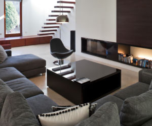nowoczesny salon z kuchnią 