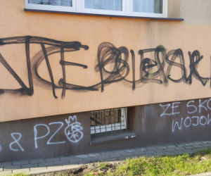 Czyszczenie Mysłowic z nielegalnego graffiti i wulgarnych napisów 