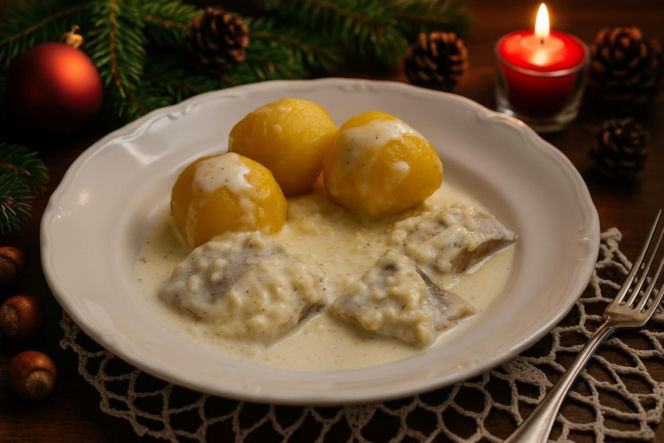 Śledź z ziemniakami w mundurkach – Mazowsze