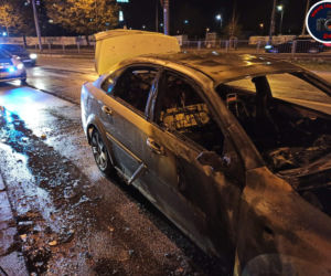 Uber spalił się na ulicy