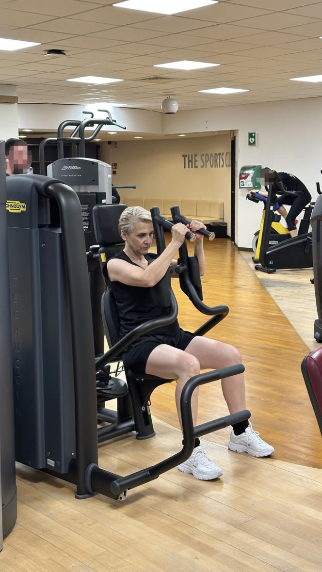 Joanna Scheuring-Wielgus na siłowni