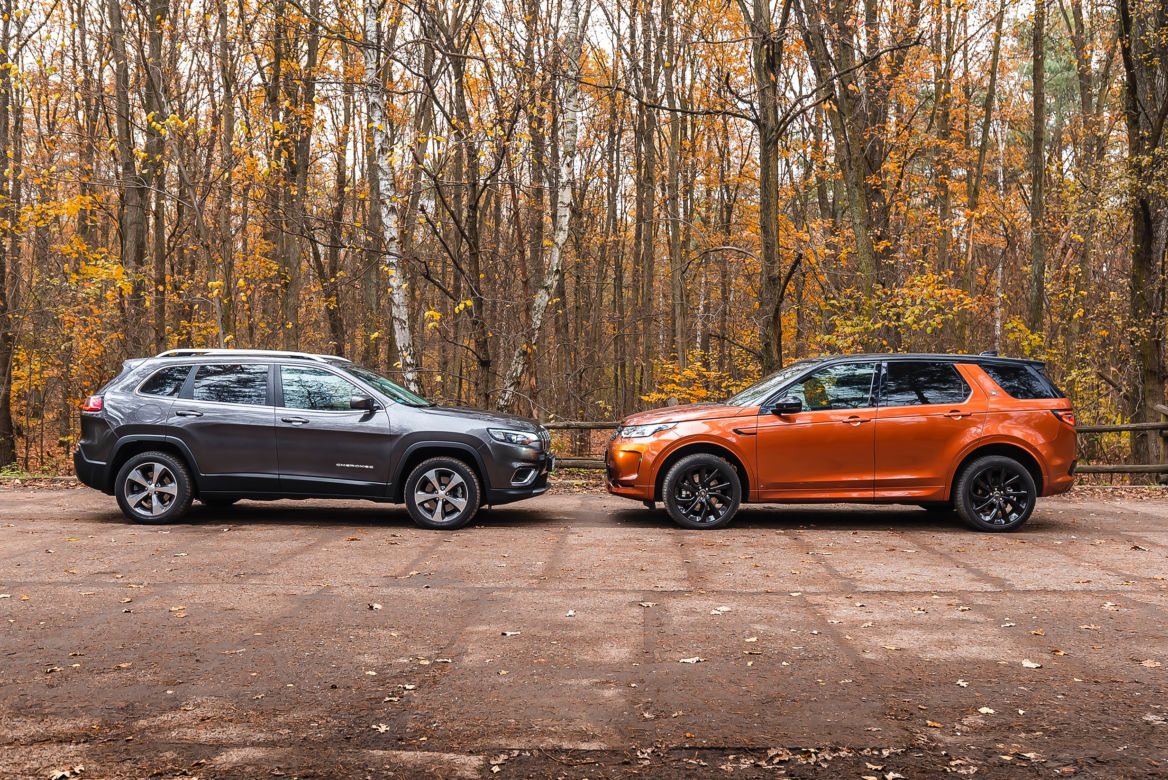 Land Rover Discovery Sport 2.0P 200 KM AT9 AWD R-Dynamic HSE vs. Jeep Cherokee 2.2 MultiJet 195 KM AT9 AWD Limited