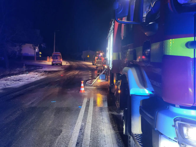 tragiczny pożar w Domaszewie w gminie Maciejowice