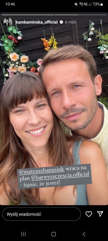 Barwy szczęścia po wakacjach. Regina (Kamila Kamińska) i Franek (Mateusz Banasiuk) na planie nowego sezonu
