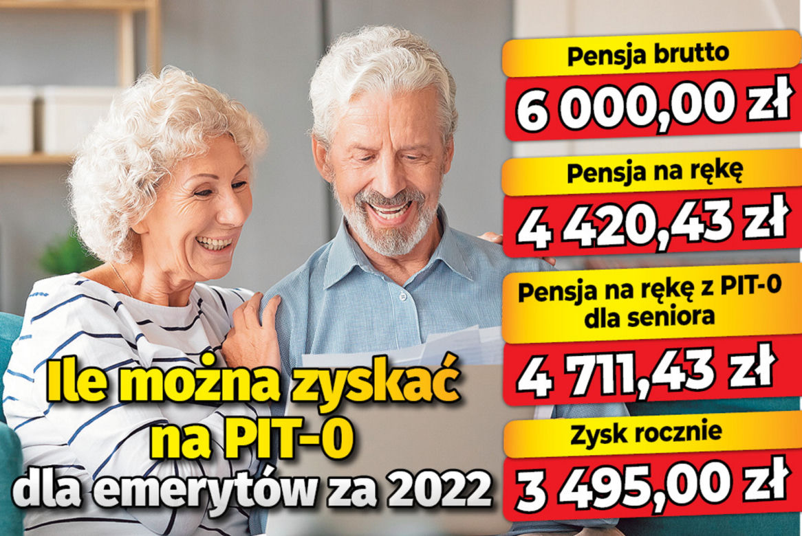 Ile można zyskać na PIT-0 dla emerytów za 2022