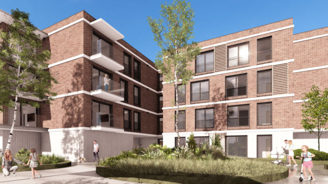 Wizualizacja nowego osiedla w dzielnicy Tłoki