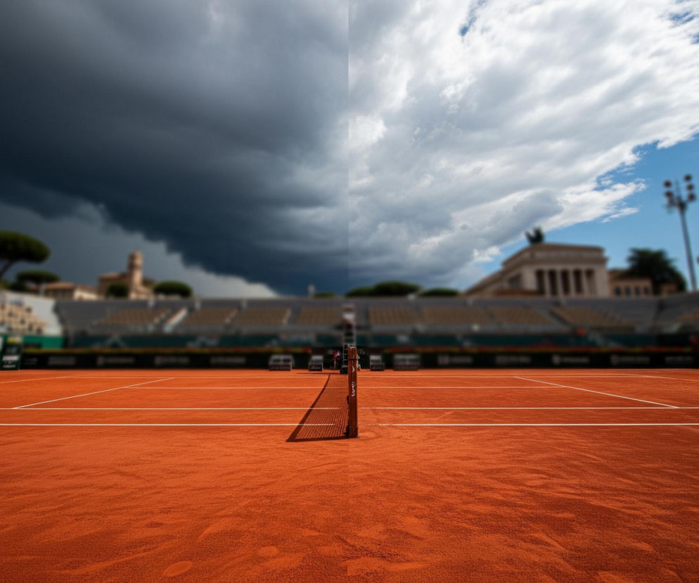 Turniej WTA w Rzymie. Mecz Igi Świątek a zaskakująca aura