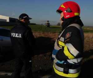 Łódzkie: Wymusił pierwszeństwo. Trzy osoby, w tym niemowle ofiarami wypadku. LPR w akcji