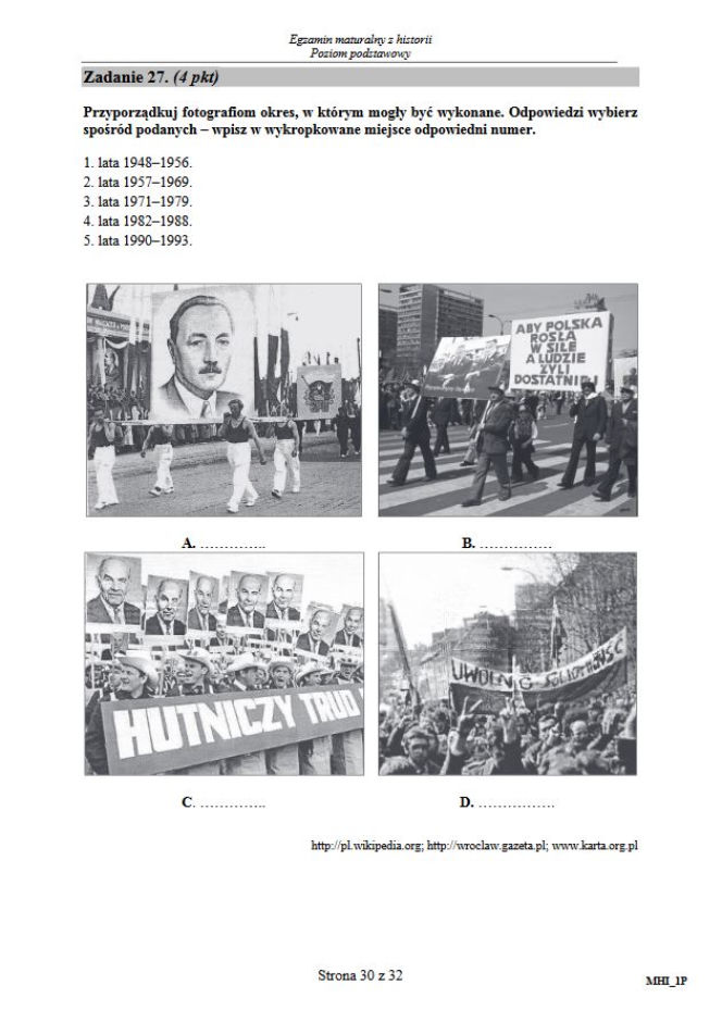 Matura 2017 z historii podstawowej