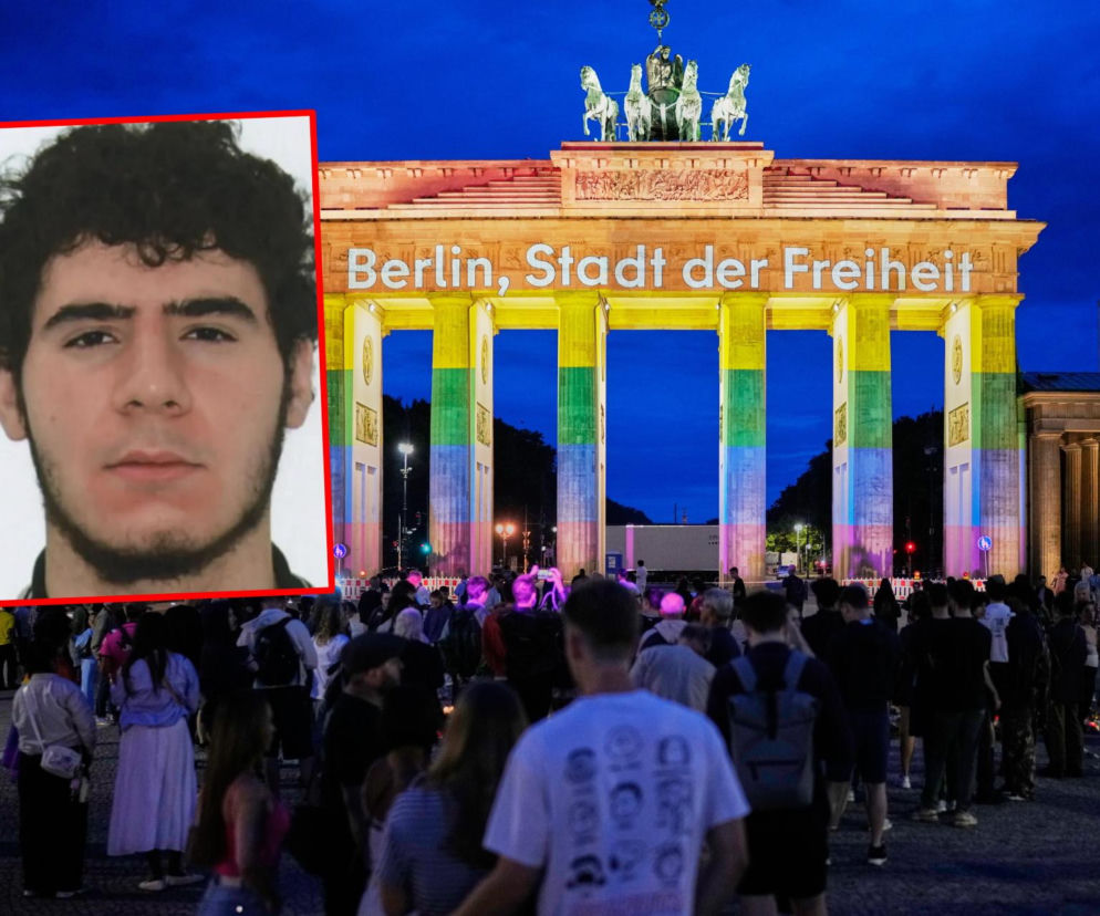 Brama Brandenburska w tęczowych barwach. Obok na miniaturze zamachowiec Abdul Ballout. O tragedii w Berlinie czytaj w Eska.