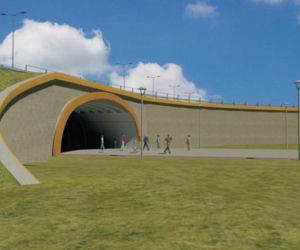 Tunel do stadionu PGE Arena Gdańsk -budowa 