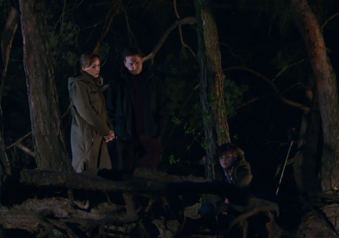 Na Wspólnej, odcinek 3278, Michał (Robert Kudelski), Iga (Lidia Sadowa), Ignaś (Bartek Kaszuba)