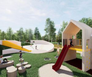 Wizualizacja nowego osiedla w dzielnicy Tłoki