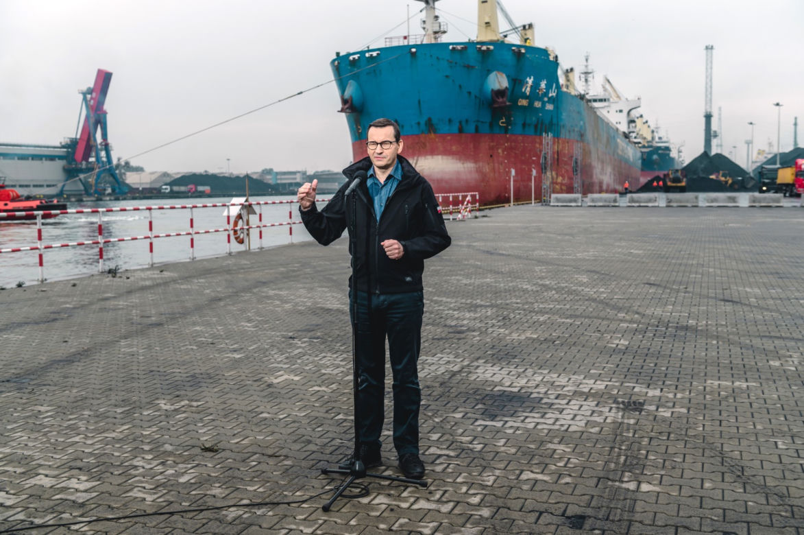 Premier w Gdańsku. Morawiecki sprawdził węgiel