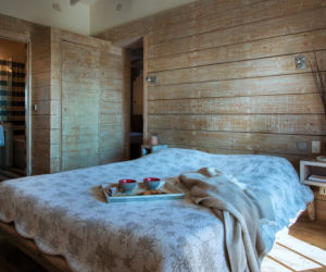 Sypialnia w stylu chalet