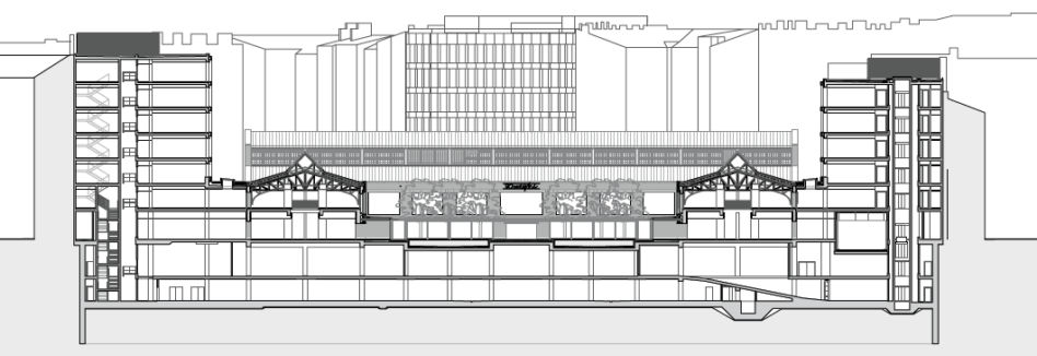 Przekrój B-B, il. JEMS Architekci 