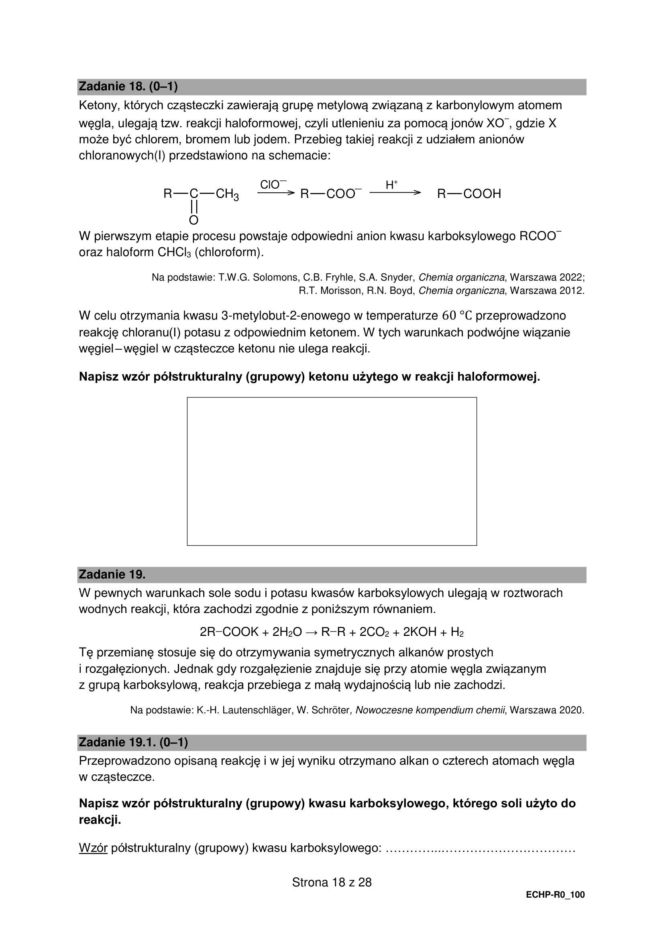 Matura 2026 Chemia FORMUŁA 2015: Arkusz CKE