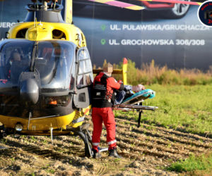 Dwa śmigłowce lądowały na Bemowie. W Warszawie brakuje karetek