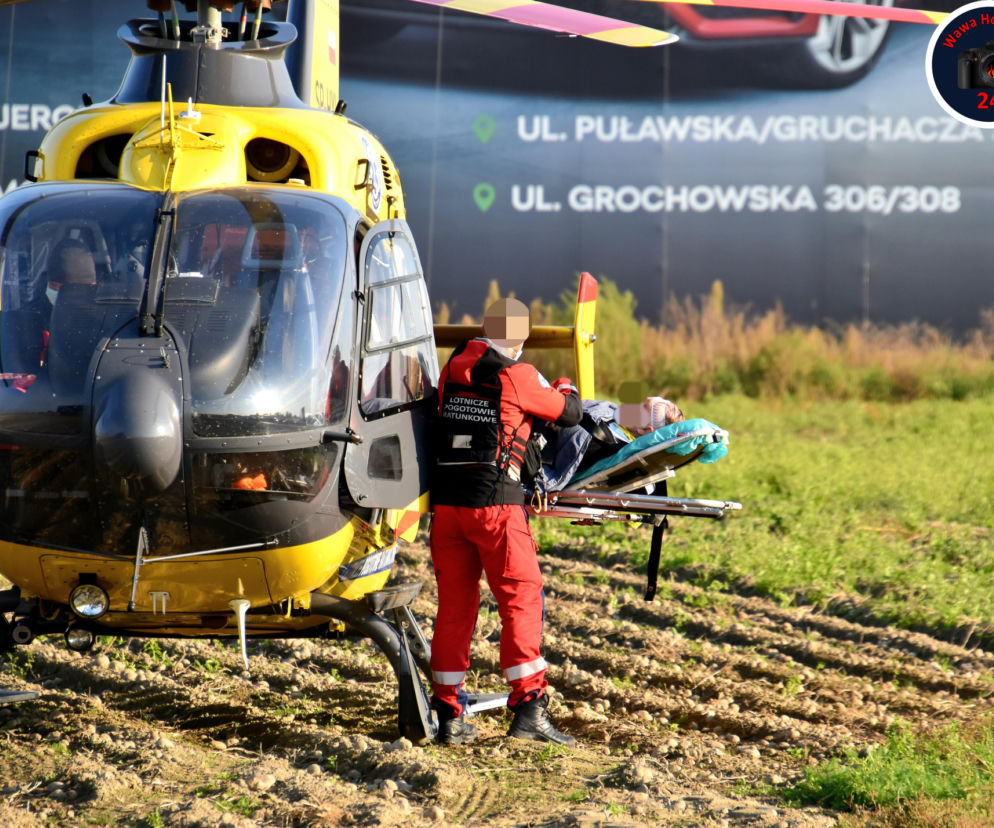 Dwa śmigłowce lądowały na Bemowie. W Warszawie brakuje karetek