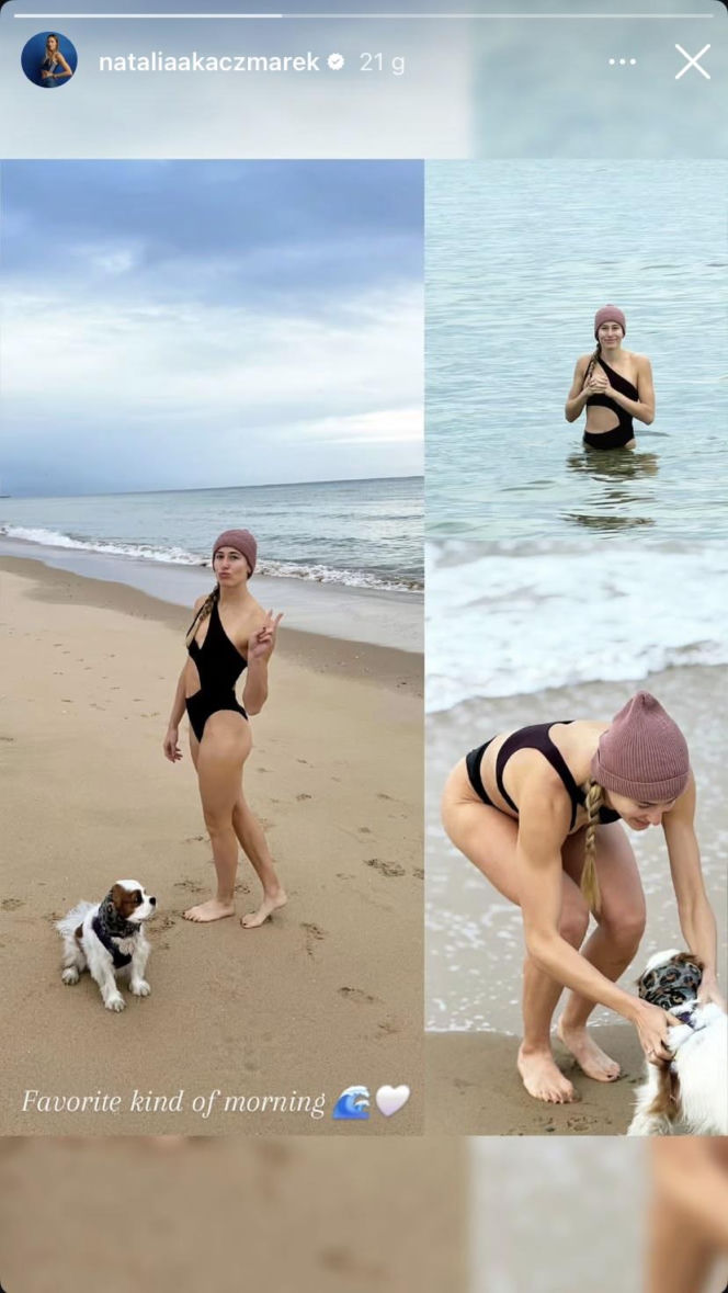 Natalia Bukowiecka morsuje