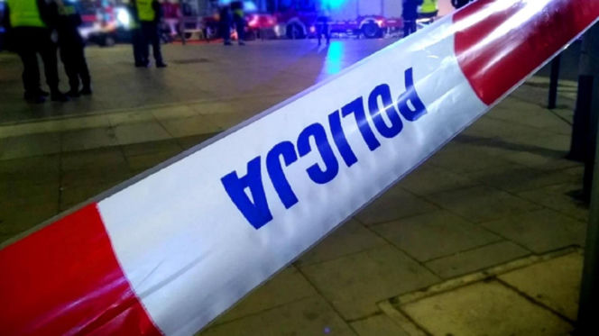 Taśma policyjna na miejscu wypadku