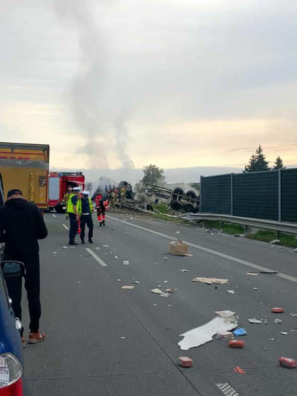 Tragiczny wypadek na S5 pod Bydgoszczą. Auto stanęło w płomieniach