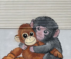 Artysta namalował mural z małpką Punch i wpadł w kłopoty! Zaskakujący finał