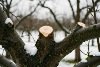 Zimowe cięcie drzew owocowych