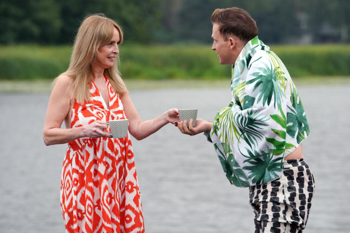 Barwy szczęścia, odcinek 3119: Łukasz (Michał Rolnicki), Agnieszka (Katarzyna Tlałka) 