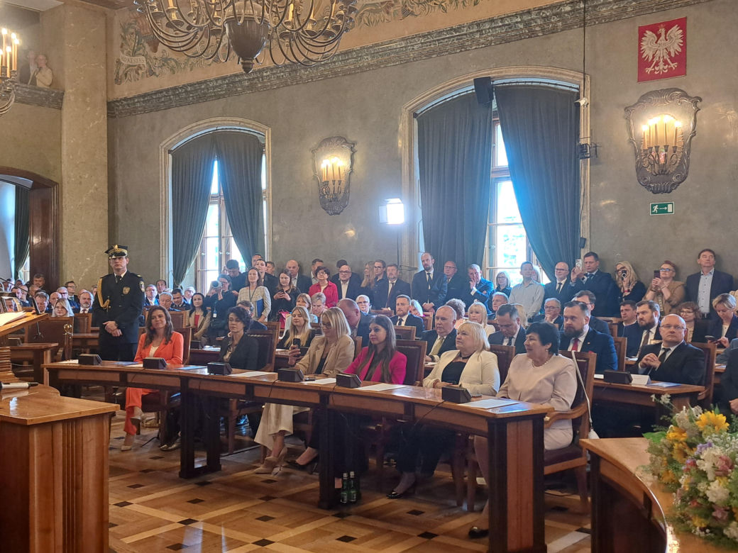 Zaprzysiężenie Aleksandra Miszalskiego na prezydenta miasta Krakowa oraz radnych IX kadencji
