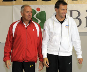 Karol Strasburger ćwiczy