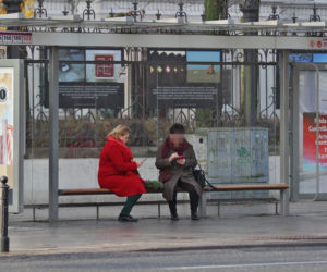 Katarzyna Bosacka w parku