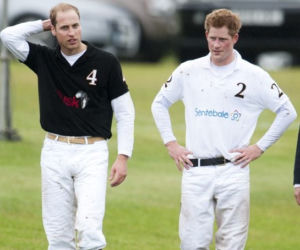 Książę William i książę Harry na meczu polo