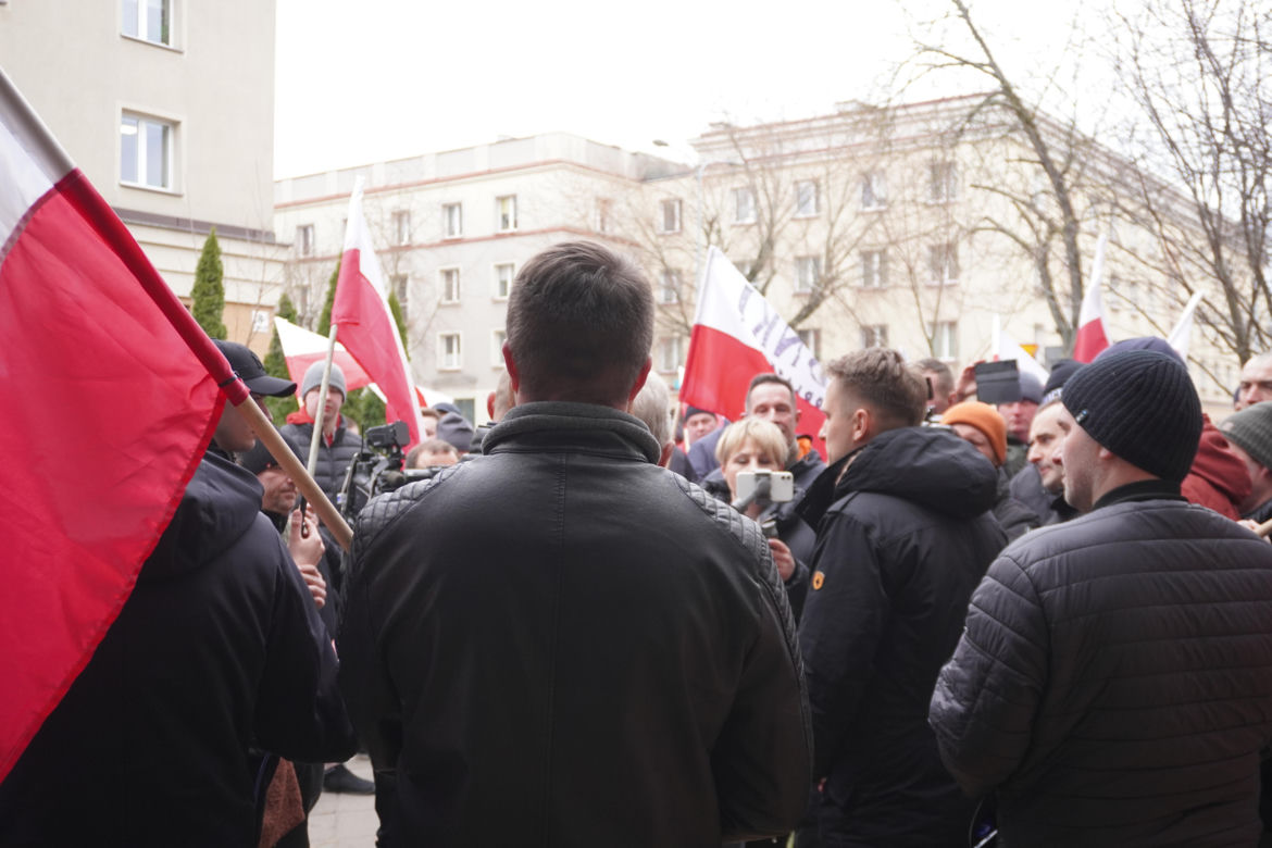Protest rolników w Białymstoku. Przemarsz ulicami miasta 4 marca