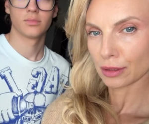 Na Wspólnej na planie. Kajtek (Mikołaj Szostek), Monika (Sylwia Gliwa)