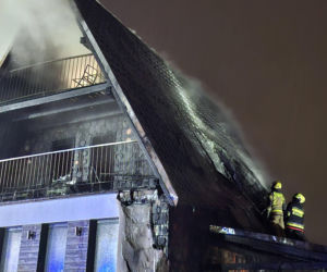 Pożar w ośrodku Lawendowa Przystań w Wieleniu.