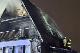 Pożar w ośrodku Lawendowa Przystań w Wieleniu.