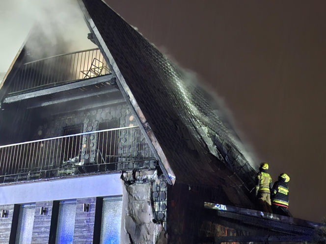 Pożar w ośrodku Lawendowa Przystań w Wieleniu.