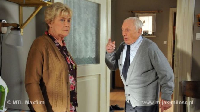 M jak miłość. Barbara (Teresa Lipowska) , Lucjan (Witold Pyrkosz) Mostowiakowie 