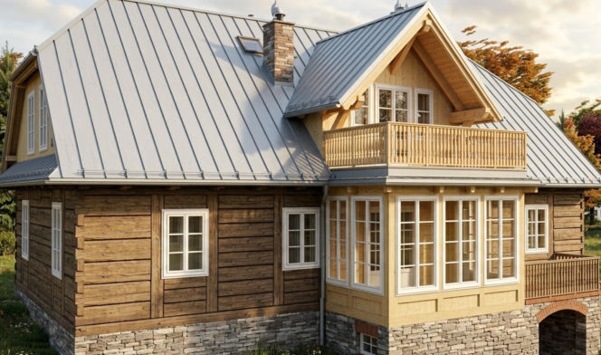 Wizualizacja - odbudowa budynku plebanii pod Krakowem