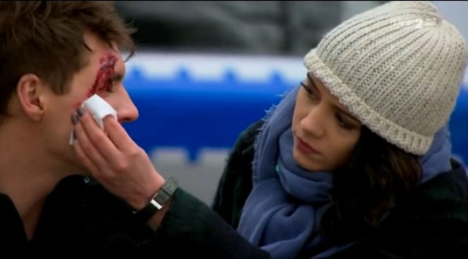 M jak miłość odc. 1141. Marcin (Mikołaj Roznerski), Iza Lewińska (Adriana Kalska)