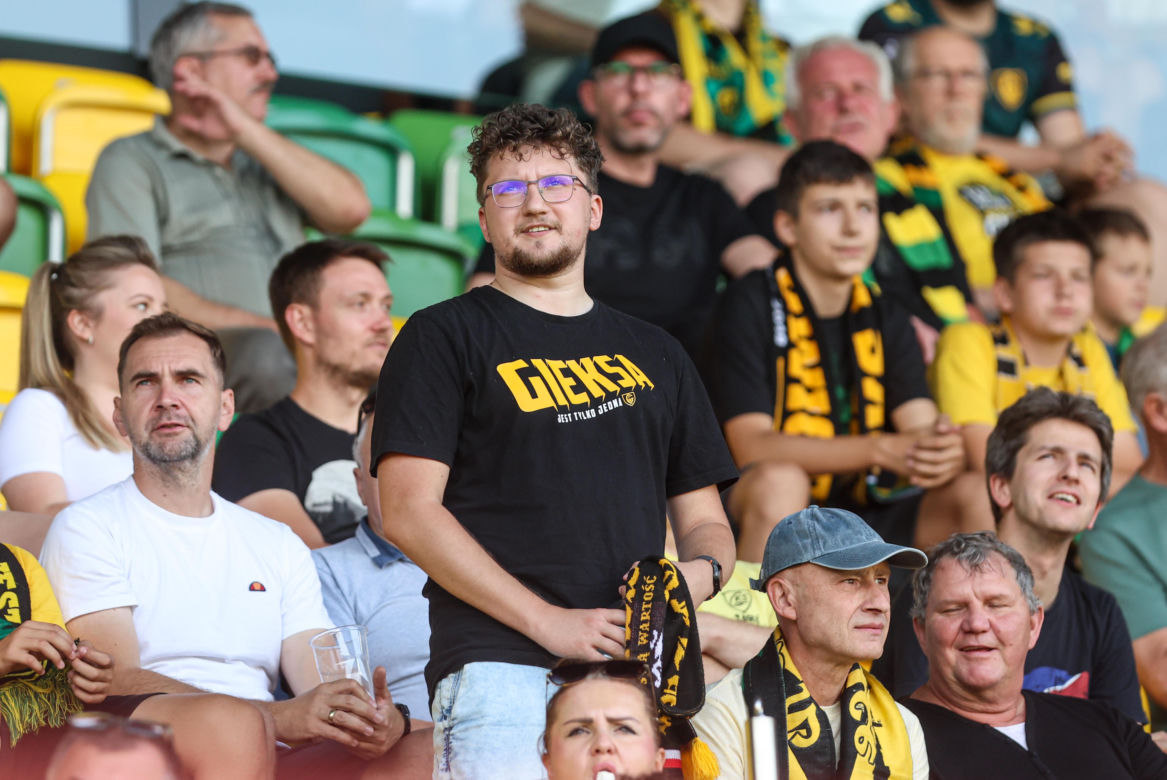 Kibice na meczu GKS Katowice - Arka Gdynia