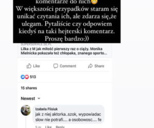 M jak miłość. Monika Mielnicka (Lilka Mostowiak) na Instagramie 
