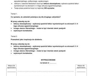 Matura poprawkowa 2026: polski - ARKUSZ CKE 24.08.2026