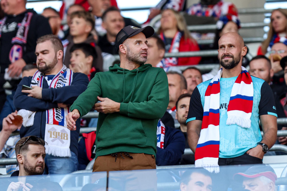 Zdjęcia kibiców i zawodników z derbów Górnego Śląska